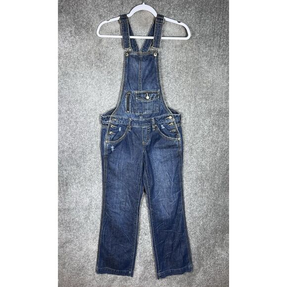 Old Navy Special Edition Ultra‎ Low Waist Bib Overalls Womens Size S Blue Denim - Picture 1 of 12
